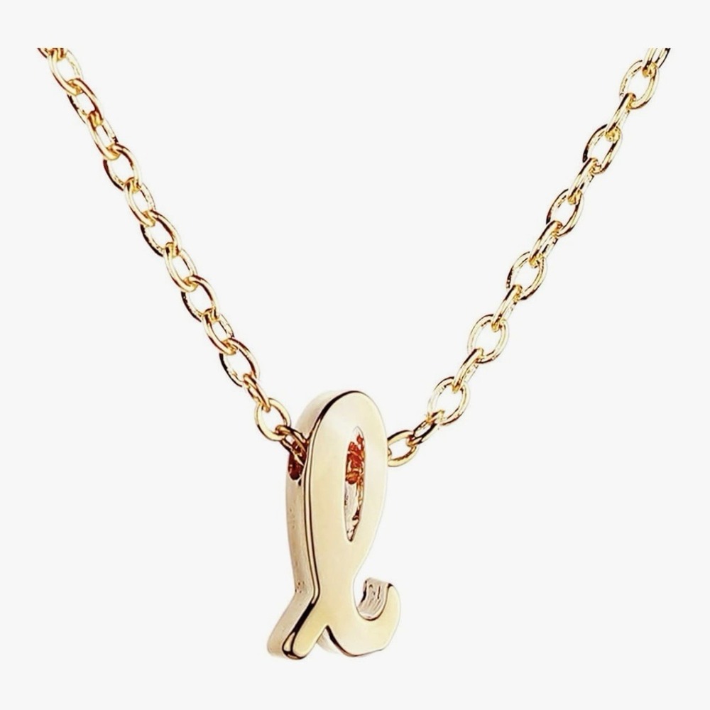 18" Style L  Pendant Necklace For Womens Sweater Chain Color  Gold